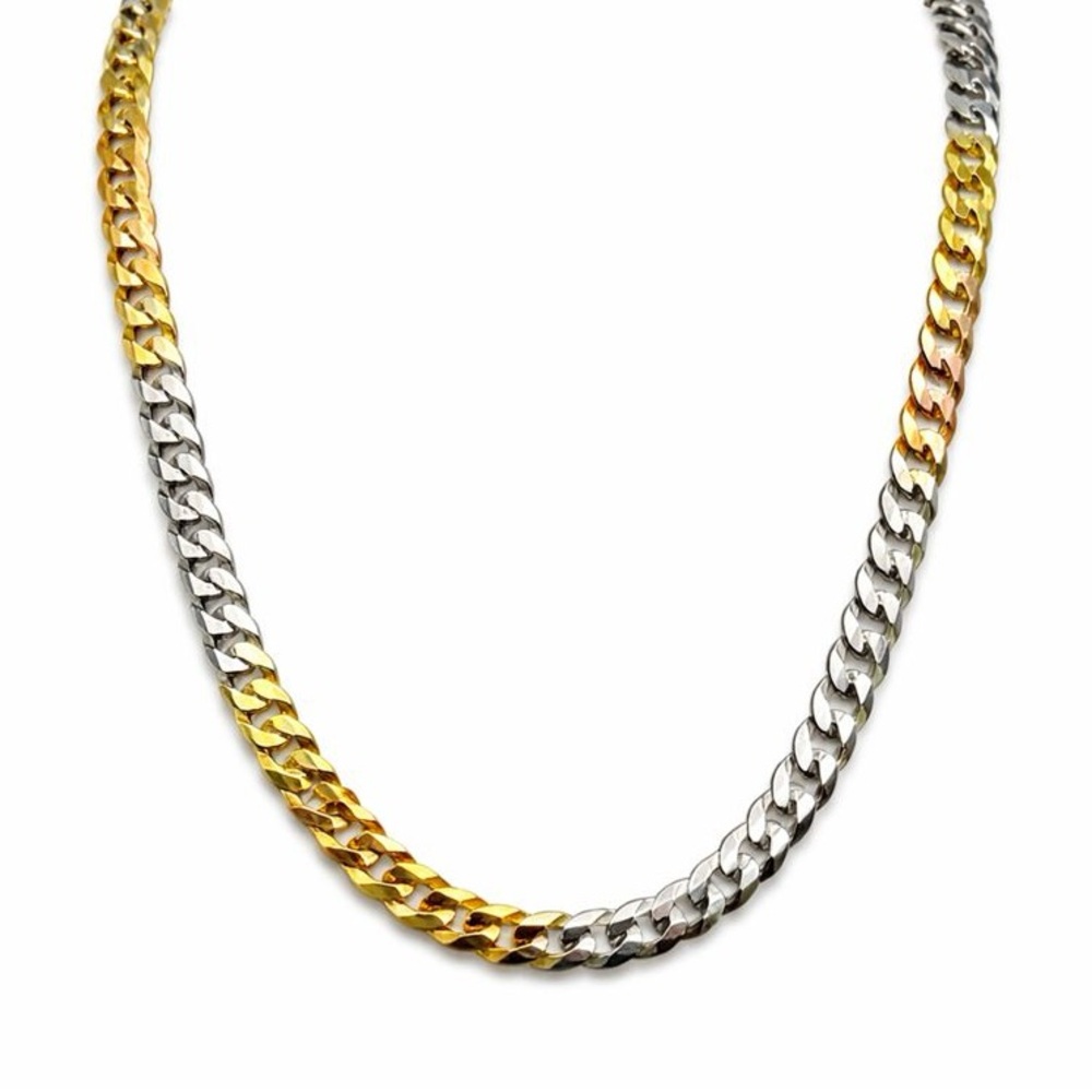 S925 Tri Color Chain Necklace